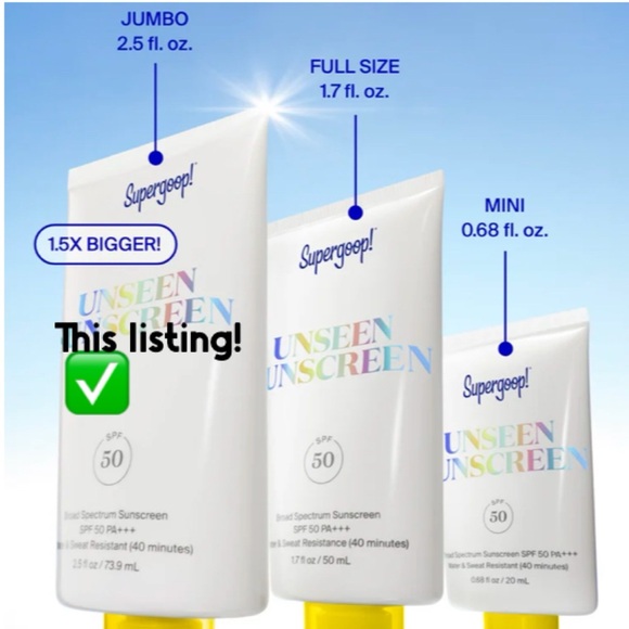 NEW✅Supergoop Unseen SPF 50 - Picture 9 of 10